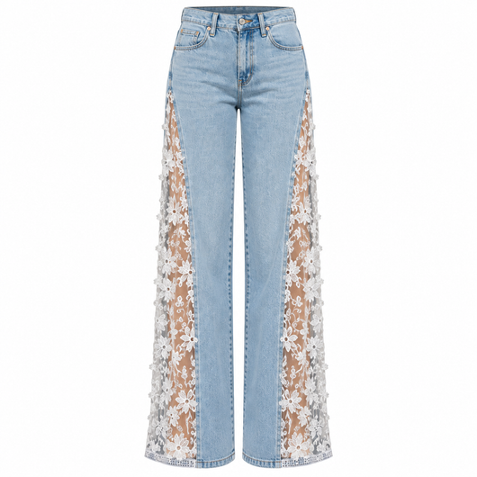 The Floral Laced Jeans