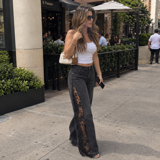 The Floral Laced Jeans